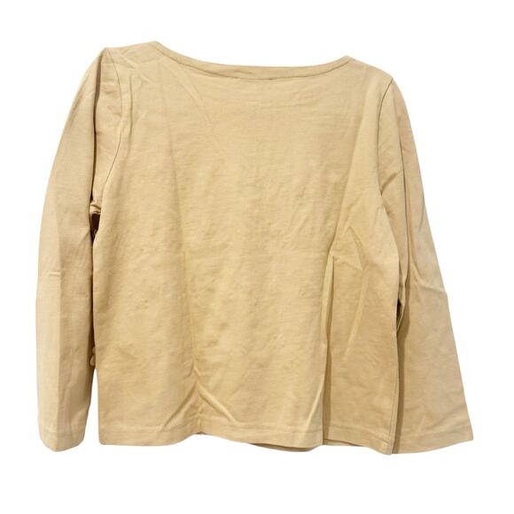 J. Crew Mariner Jersey Long-Sleeve T-Shirt Embellishment Light Khaki S NWT - Picture 5 of 12